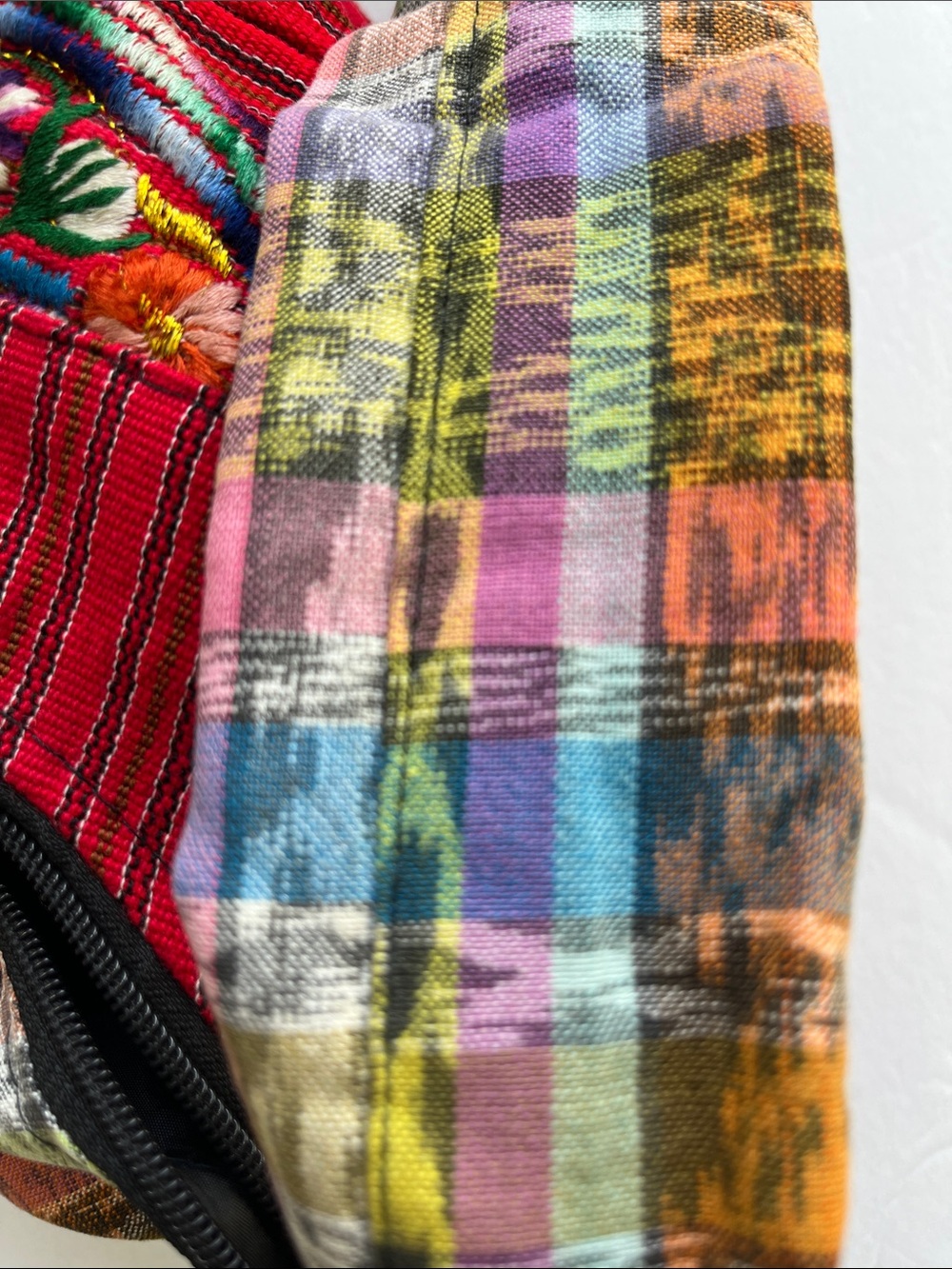 Handcrafted Embroidered Crossbody Bag Zip Closure Pocket Boho Padded Strap - Picture 11 of 15